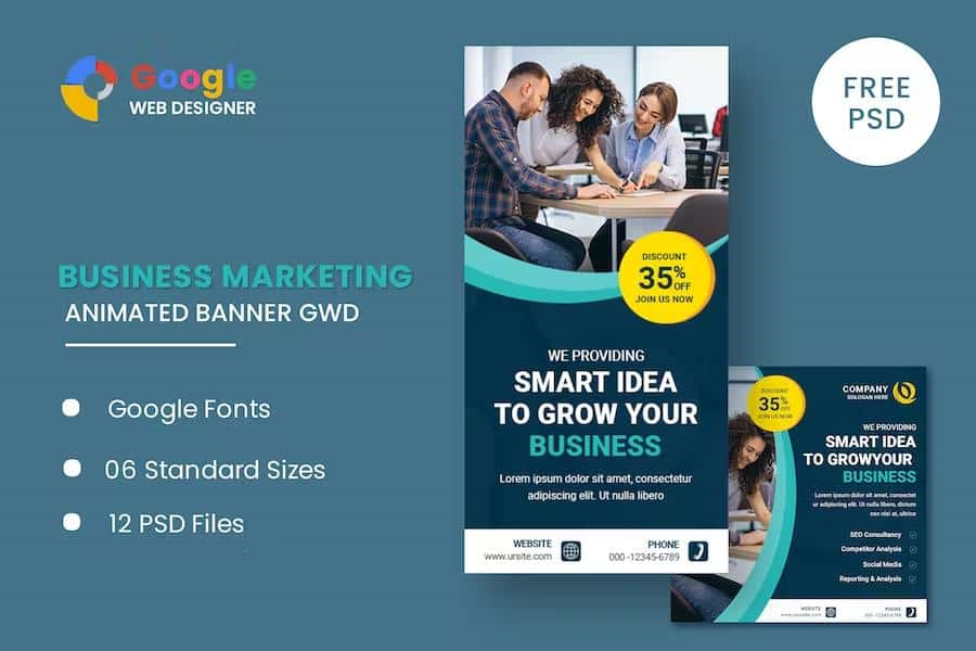 BUSINESS DIRECTION ANIMATED BANNER GWD